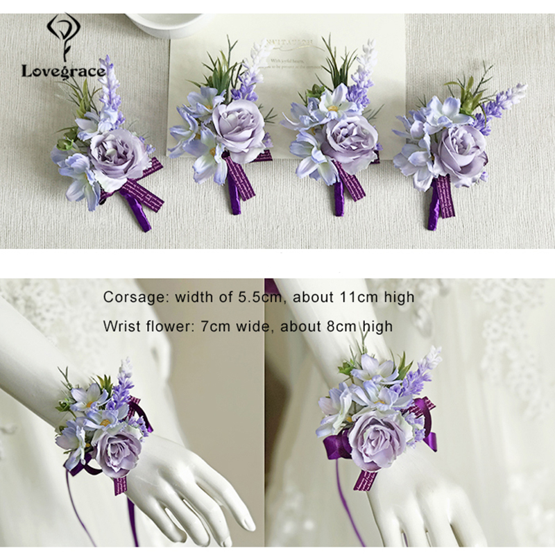 Men'S Grooming For Wedding - Lovegrace Charm Bracelets Wrist Corsage Bridesmaid