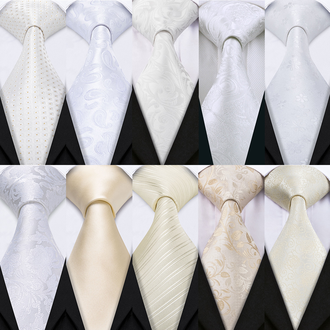 Fashion White Mens Wedding Tie - Men'S Grooming Set Gift 리뷰 및 가격