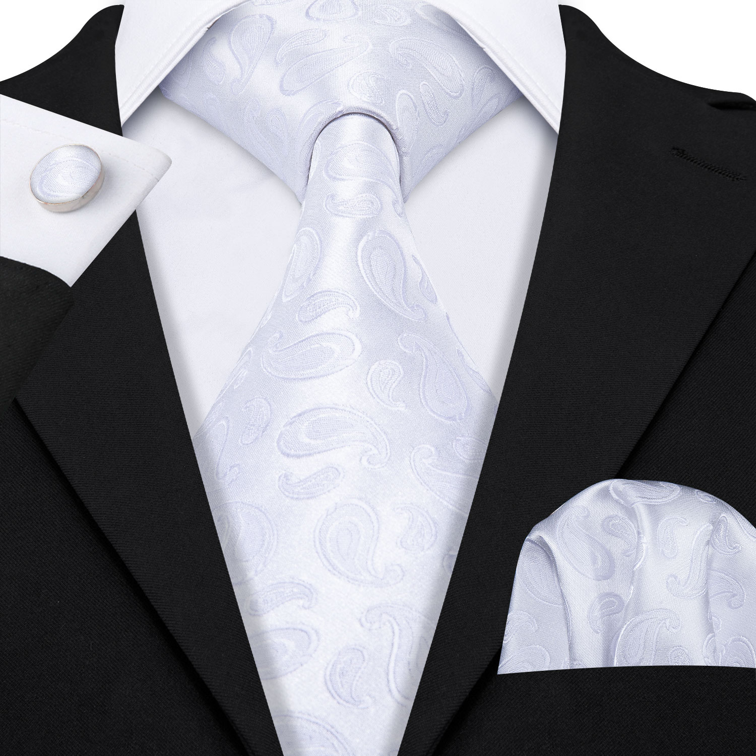 Fashion White Mens Wedding Tie - Men'S Grooming Set Gift 리뷰 및 가격