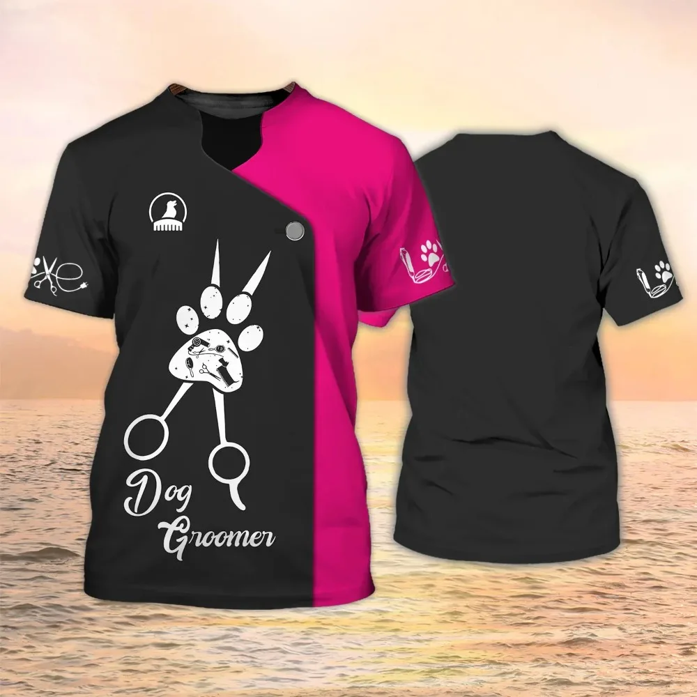 Dog Groomer 3d Print T-shirt F - Men Grooming Quotes Short 리뷰 및 가격