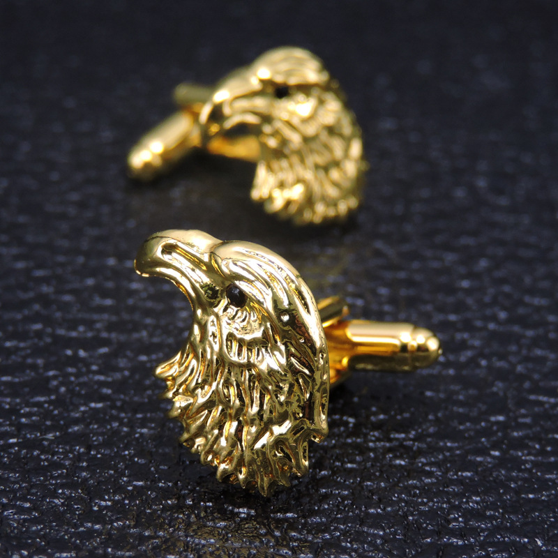 2pcs/set Gold Eagle Head Cuffl - Men'S Grooming Set Gift 리뷰 및 가격