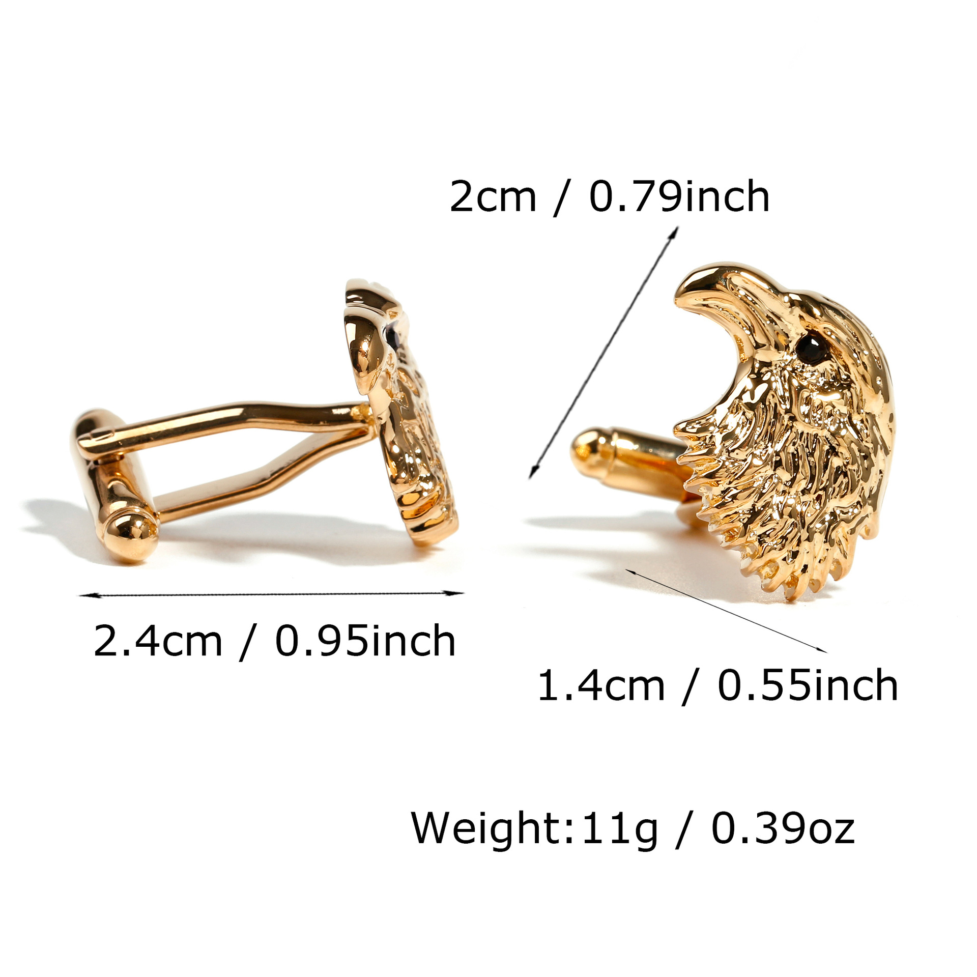 2pcs/set Gold Eagle Head Cuffl - Men'S Grooming Set Gift 리뷰 및 가격