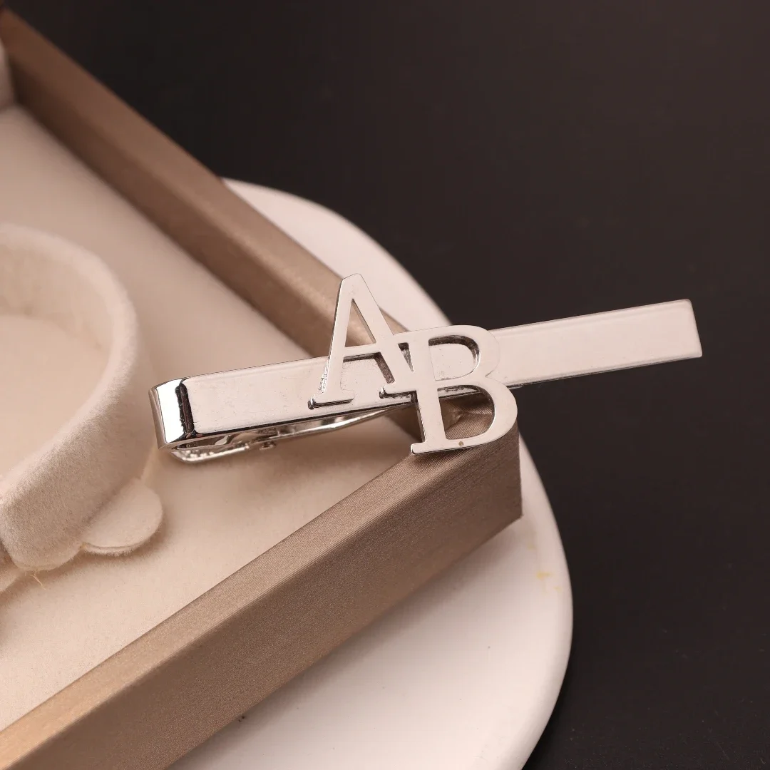 Custom Initial Tie Clip for Gr - Men'S Grooming For Wedding 리뷰 및 가격