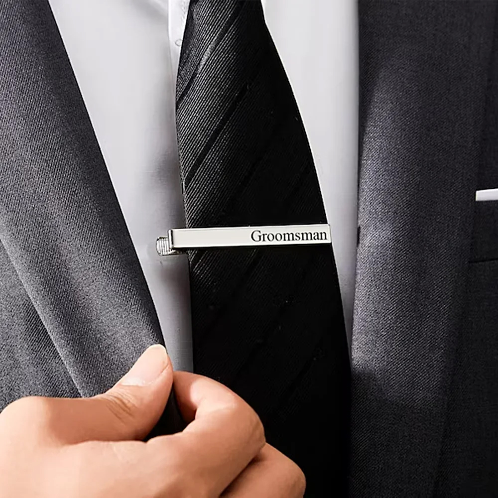 New Custom Carved Name Tie Cli - Men'S Grooming For Wedding 리뷰 및 가격