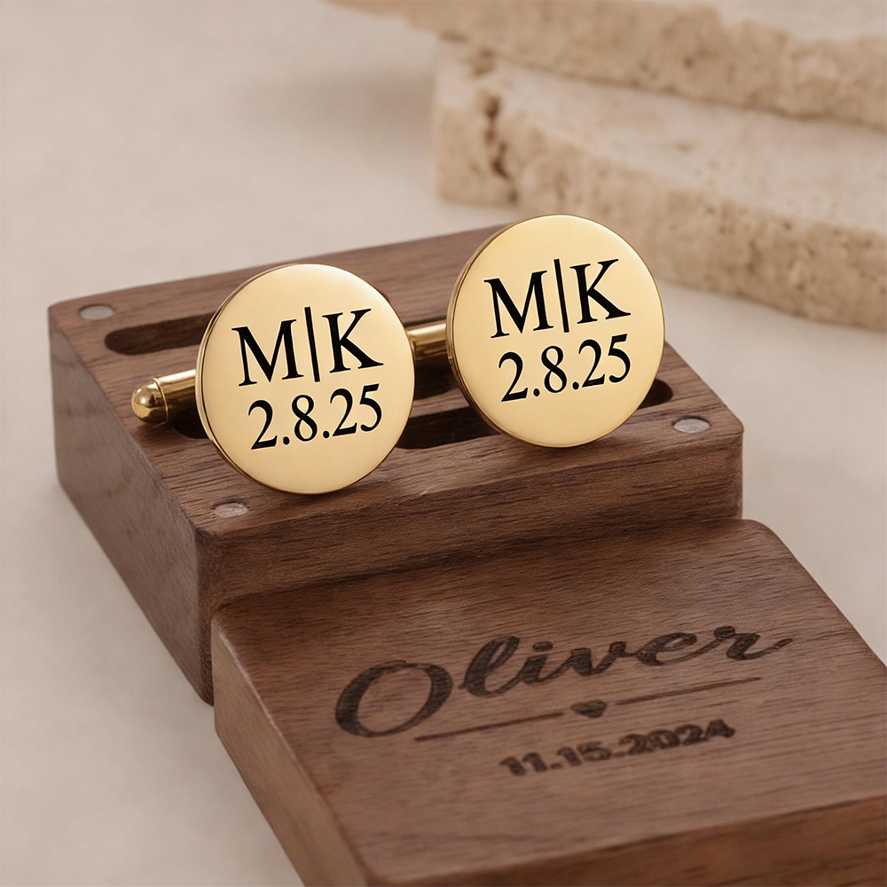 Custom Date Cufflinks Stainles - Men'S Grooming For Wedding 리뷰 및 가격