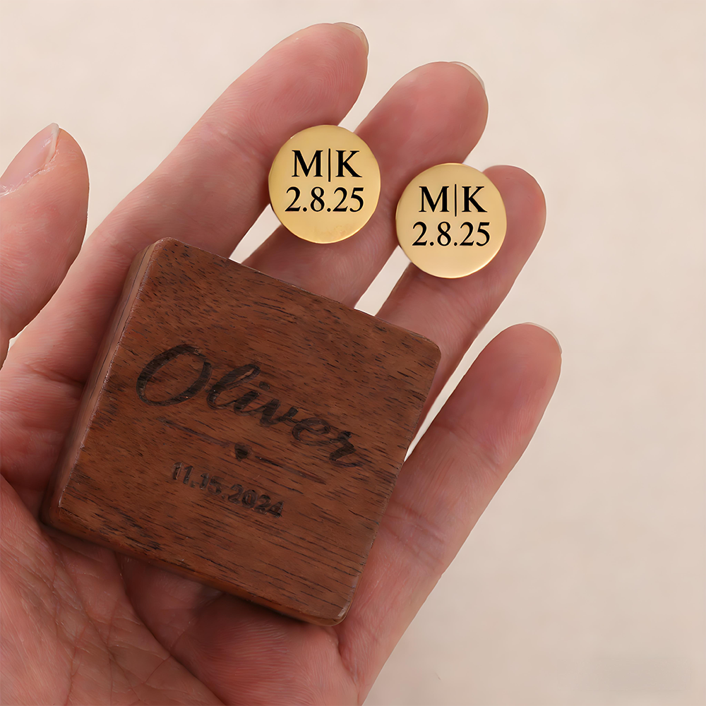 Custom Date Cufflinks Stainles - Men'S Grooming For Wedding 리뷰 및 가격