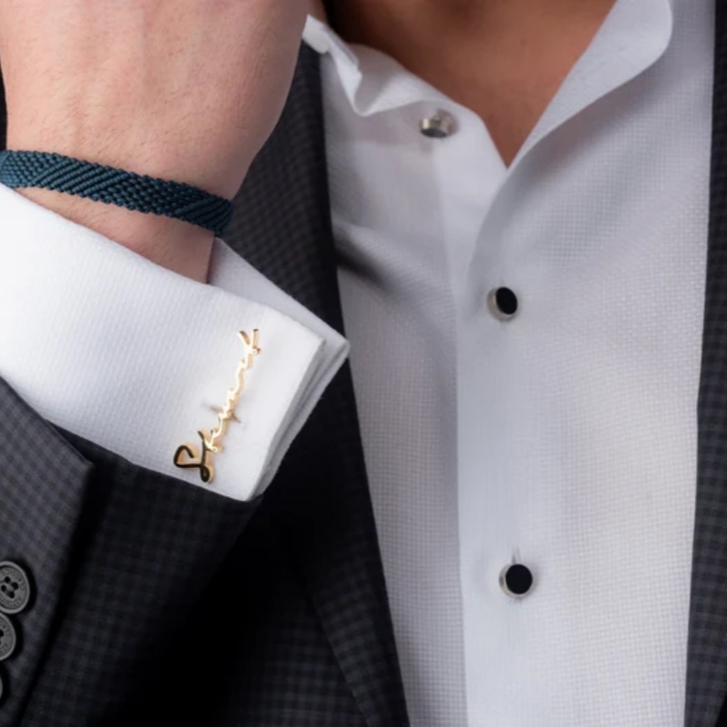 Custom Name Cufflinks 18K Gold - Men'S Grooming For Wedding 리뷰 및 가격