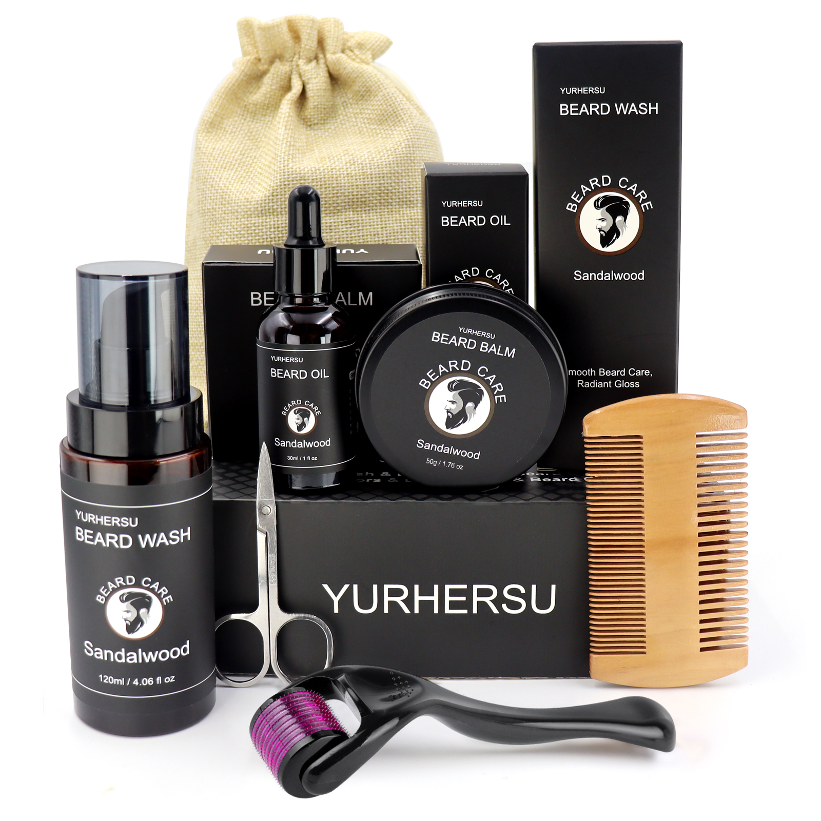 7Pcs Beard Care Kit for Men, G - Men'S Grooming Set Gift 리뷰 및 가격